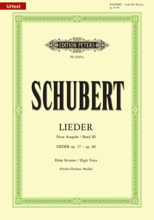 Lieder Volume 3 - Voix Haute SCHUBERT Partition Mélodies
