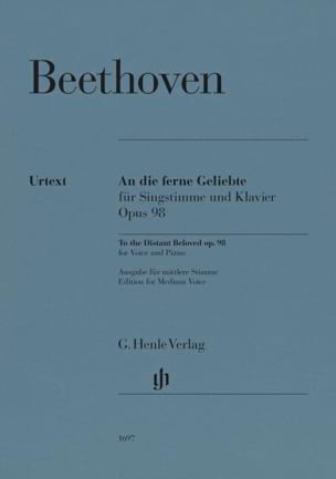 Ludwig van Beethoven - An die Ferne Geliebte - Opus 98. Voix Moyenne - Partition - di-arezzo.es