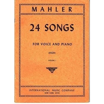 24 Songs Volume 2. Voix Haute MAHLER Partition Mélodies