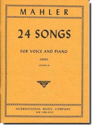 24 Songs Volume 3 Voix Haute MAHLER Partition Mélodies