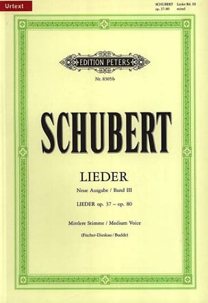 Lieder Volume 3 - Voix Moyenne - Fischer-Dieskau - SCHUBERT
