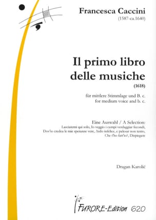 Il Primo Libro Delle Musiche Francesca Caccini Partition Mélodies