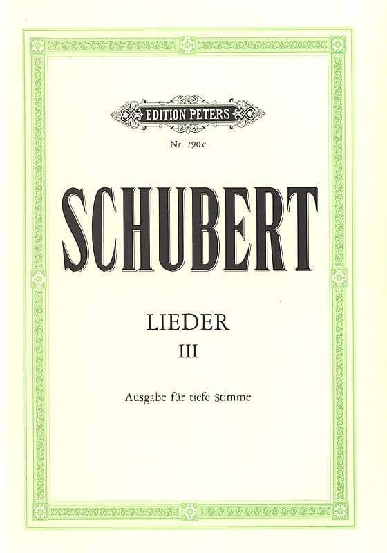 Lieder Volume 3 - Voix Grave SCHUBERT Partition Mélodies