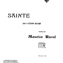 Sainte RAVEL Partition Mélodies