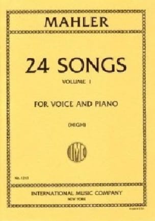 24 Songs Volume 1 Voix Haute MAHLER Partition Mélodies