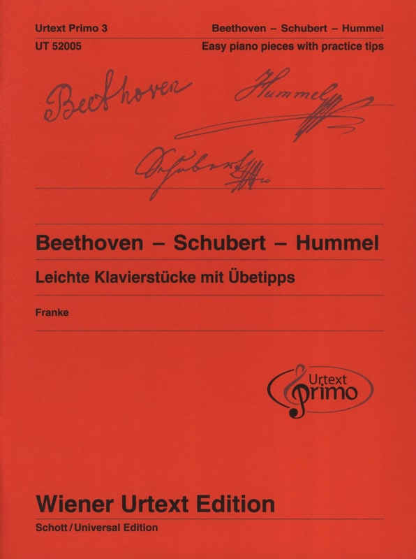 Leichte Klavierstucke mit Übetipps - BEETHOVEN / SCHUBERT / HUMMEL 