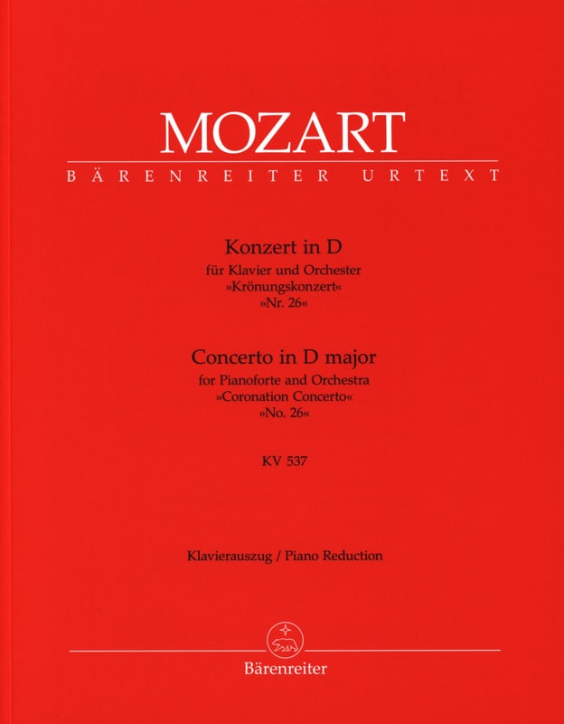 Concerto N° 26 KV 537 - Piano MOZART Partition Piano