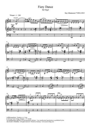 Fiery Dance Kay Johannsen Partition Orgue