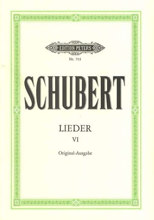 Lieder Volume 6 - Ton Original SCHUBERT Partition Mélodies