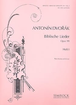 Biblische Lieder Opus 99 Voix Grave Volume 1 DVORAK Partition Mélodies