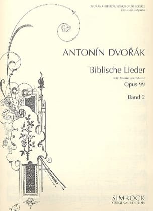 Biblische Lieder Opus 99 Voix Grave Volume 2 DVORAK Partition Mélodies
