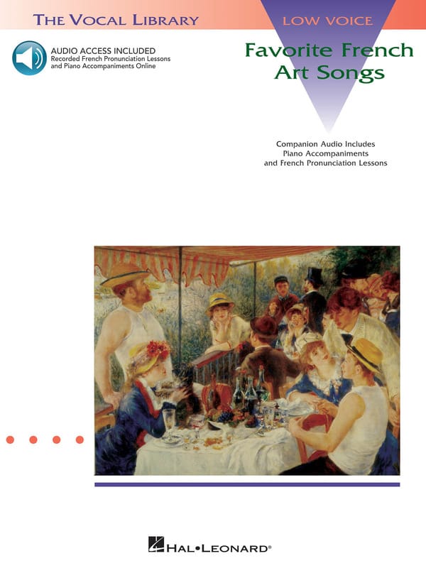 Favorite French Art Songs. Voix Grave Partition Mélodies