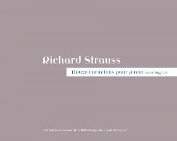 12 variations pour piano en Ré majeur Richard Strauss Partition Piano