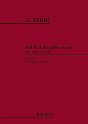 Sul Fil d'un Soffio Etesio. Falstaff VERDI Partition Opéras