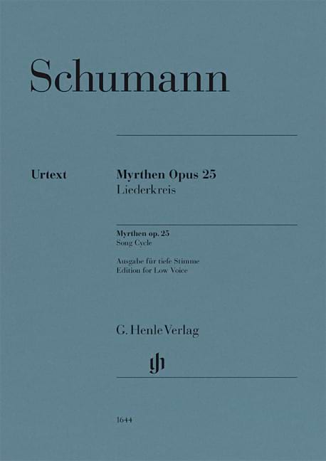 Myrthen op. 25 - Voix Grave Robert Schumann Partition Mélodies