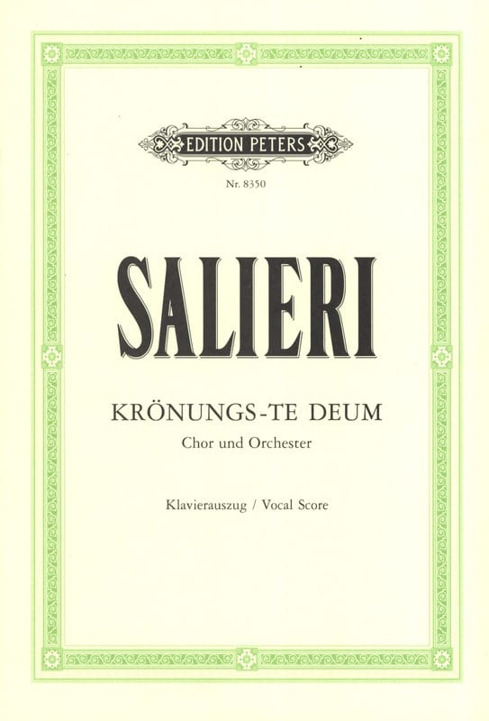 Krönungs-Te Deum - SALIERI - Partition - Chœur