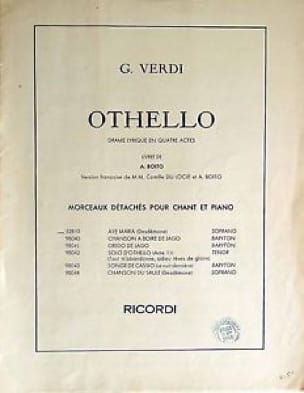 Ave Maria. Othello VERDI Partition Opéras