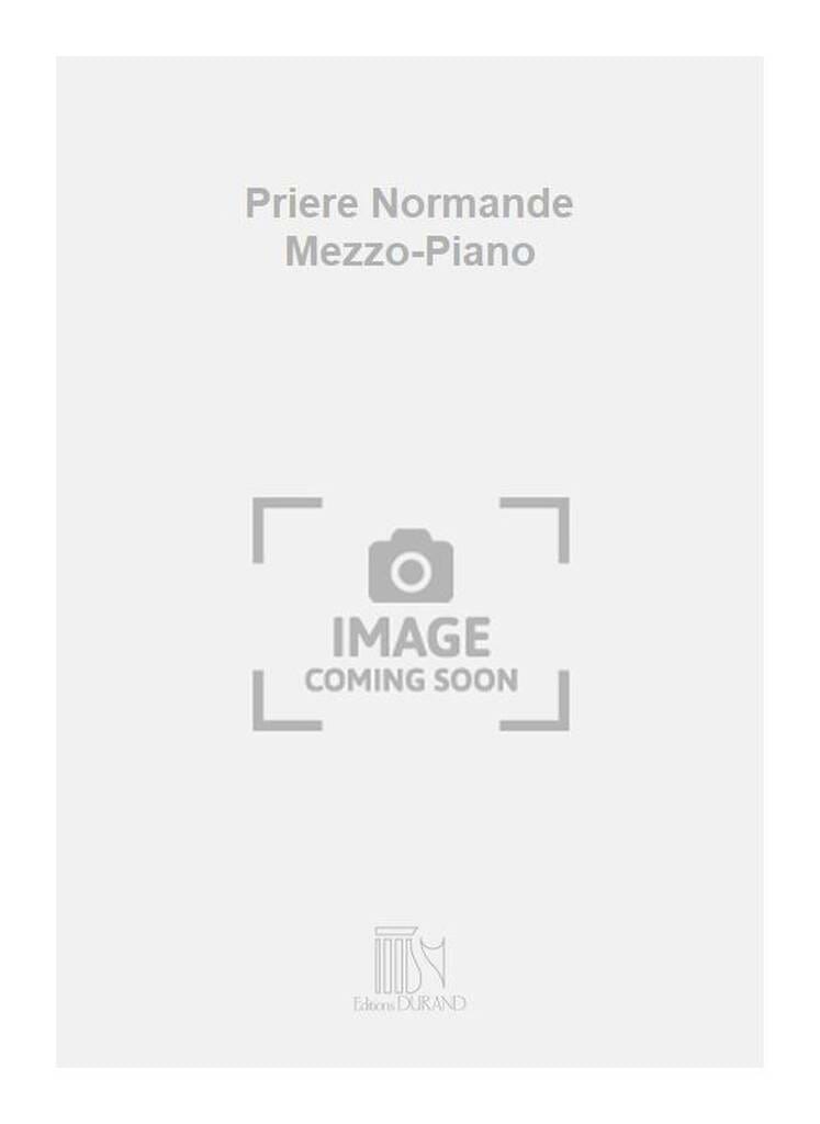 Prière Normande André Caplet Partition Mélodies