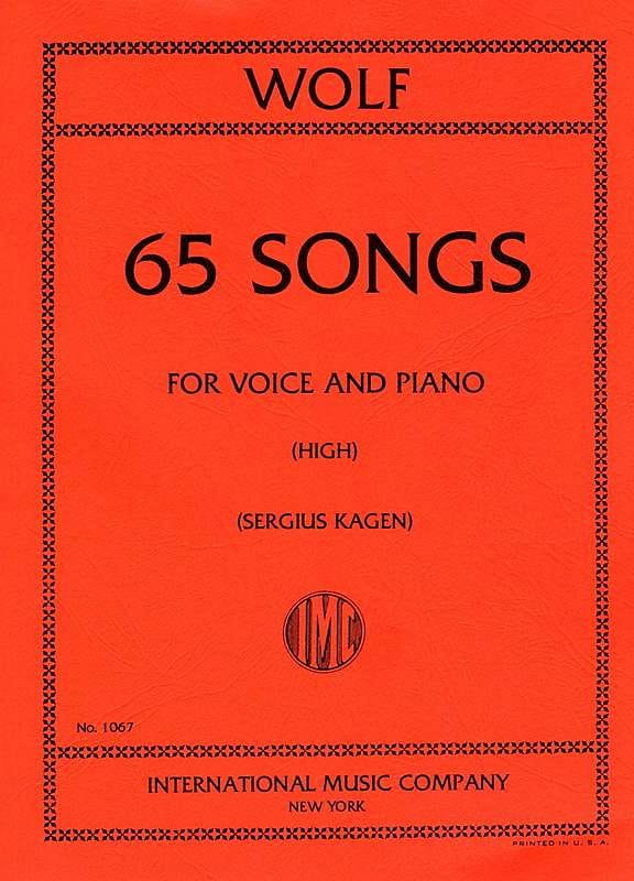 65 Songs. Voix Haute Hugo Wolf Partition Mélodies