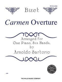 Carmen Ouverture. 6 mains BIZET Partition Piano