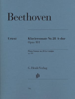 Sonate Pour Piano n° 28 En la Majeur Opus 101 - BEETHOVEN - Partition