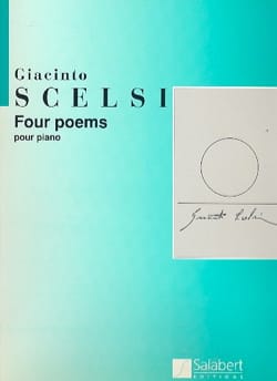 4 poèmes Giacinto Scelsi Partition Piano