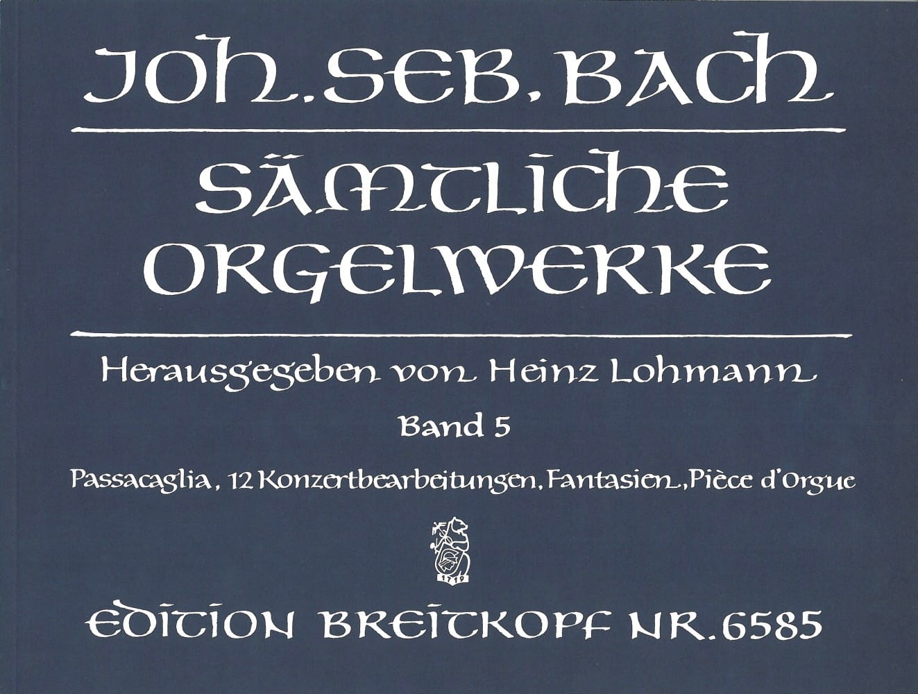 Sämtliche Orgelwerke Volume 5 BACH Partition Orgue