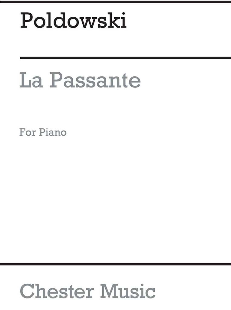 La Passante Poldowski Partition Mélodies