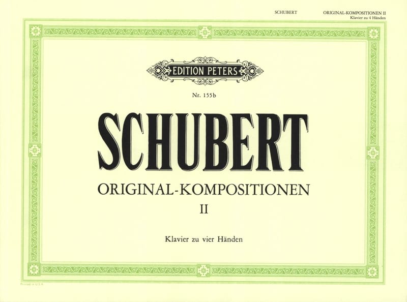 Original Kompositionen Volume 2. 4 Mains SCHUBERT Partition Piano