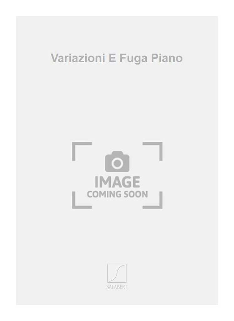 Variazioni E Fuga Scelsi Partition Piano