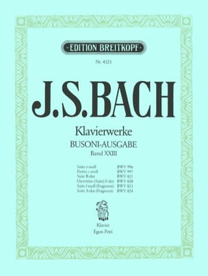 Suiten. Volume 23 BACH / BUSONI Partition Piano