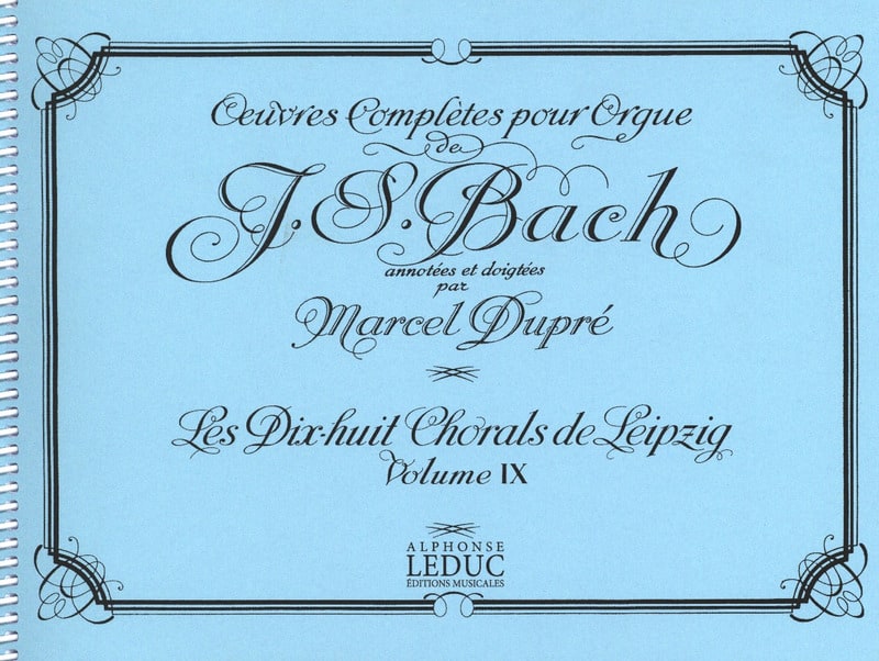 Oeuvres Complètes pour Orgue Volume 9 BACH / DUPRE Partition Orgue