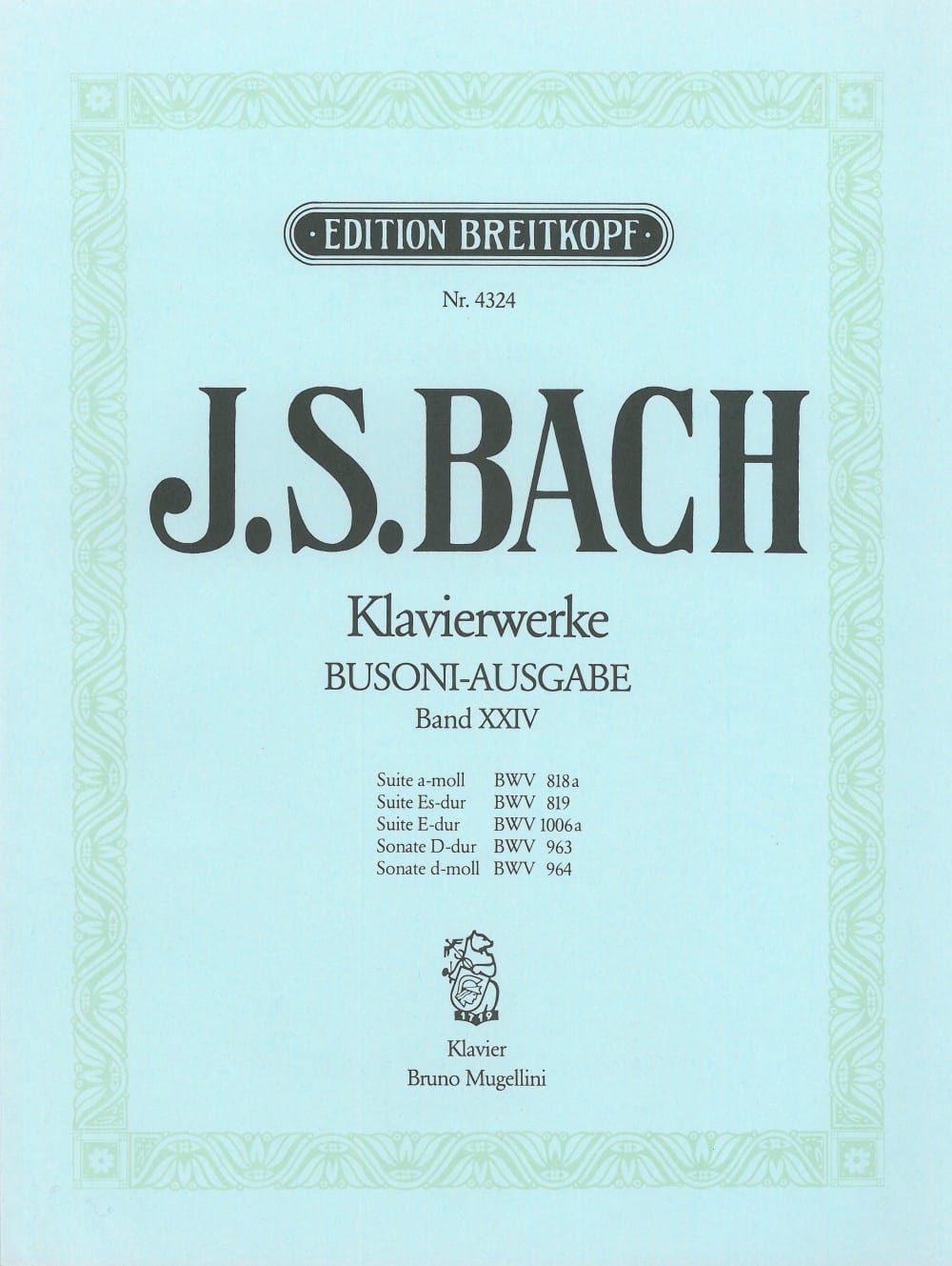 Suites et Sonates. Volume 24 - BACH / BUSONI - Partition - Piano