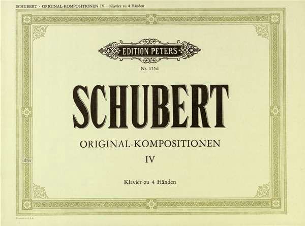 Original Kompositionen Volume 4. 4 Mains SCHUBERT Partition Piano