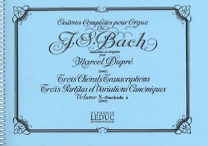 Oeuvres Complètes pour Orgue Volume 10/2 BACH / DUPRE Partition Orgue
