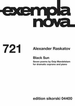 Alexander Raskatov - Black Sun - Partition - di-arezzo.fr
