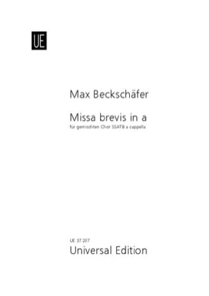 Missa brevis in a Max Beckschäfer Partition Chœur