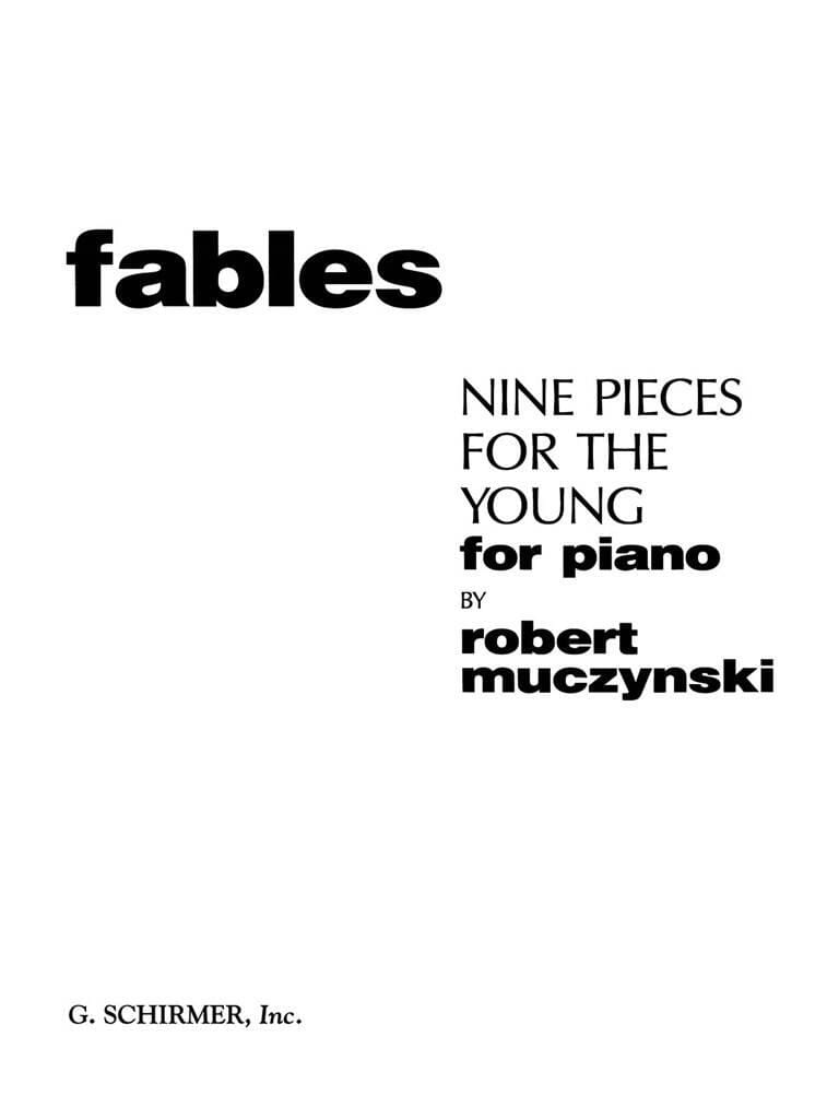 Fables Robert Muczynski Partition Piano
