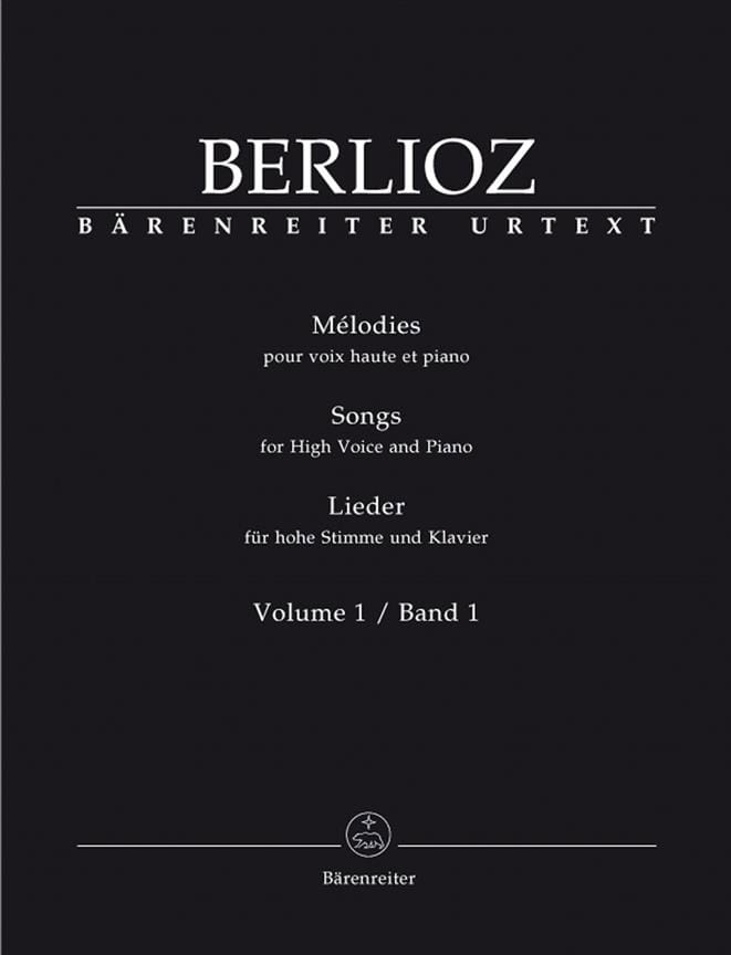 Mélodies Volume 1. Voix Haute BERLIOZ Partition Mélodies