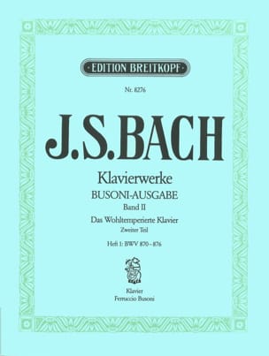 Le clavier bien tempéré II/1 - Bach Jean-Sébastien / Busoni Ferruccio
