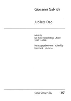Jubilate Deo GABRIELI Partition Chœur