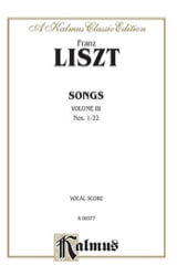 Mélodies Volume 3 LISZT Partition Mélodies