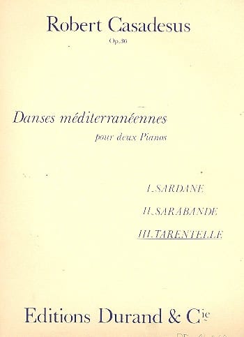 Tarentelle Op. 36. 2 Pianos - CASADESUS - Partition - Piano