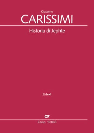 Historia di Jephte Giacomo Carissimi Partition Chœur