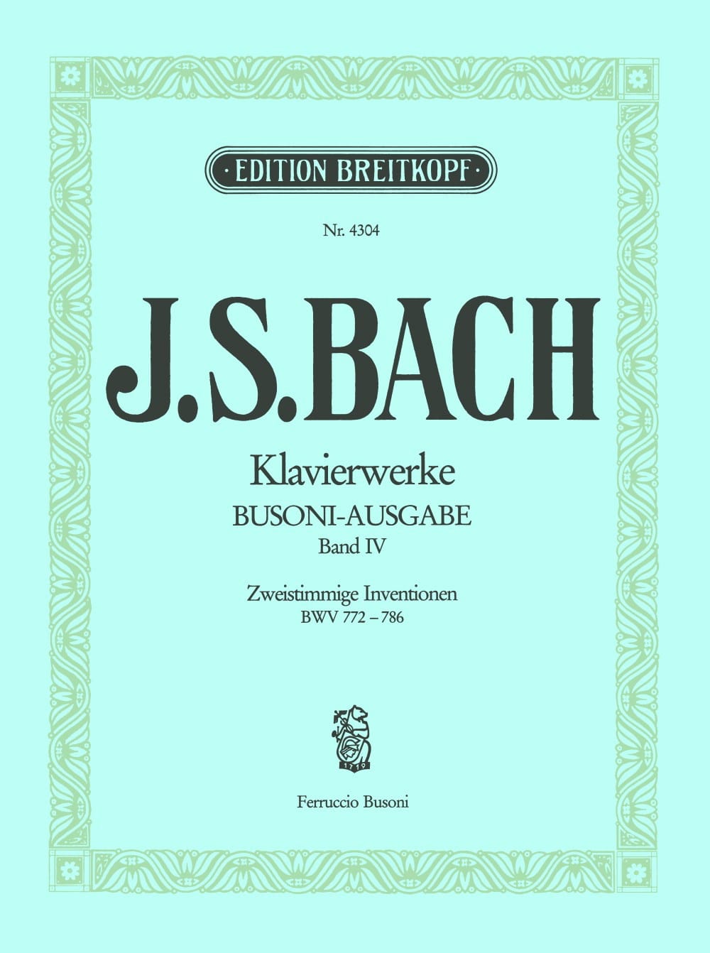 Zweistimmige Inventionen. Volume 4