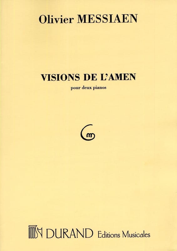 Visions de l'Amen. 2 Pianos MESSIAEN Partition Piano