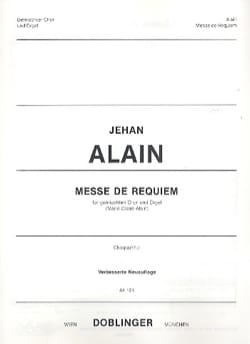 Messe de Requiem. Choeur seul Jehan Alain Partition Chœur