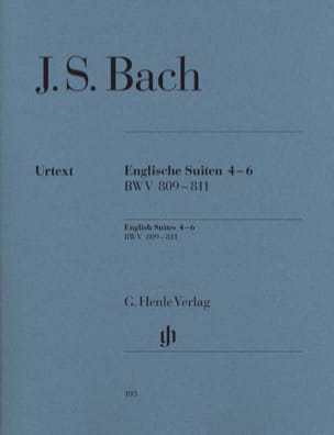 Suites Anglaises 4-6 BWV 809-811 BACH Partition Piano