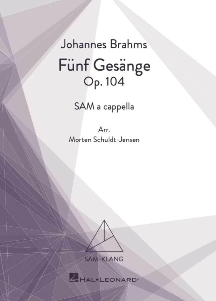Fünf Gesänge Op.104 BRAHMS Partition