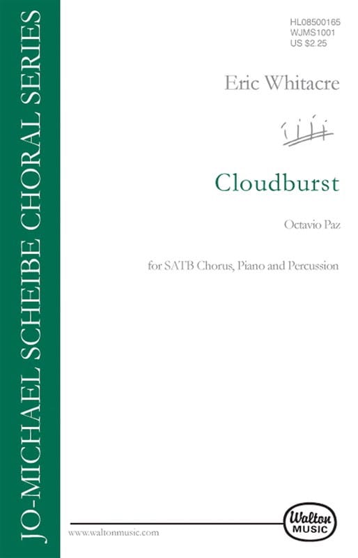 Cloudburst - Eric Whitacre - Partition - Chœur